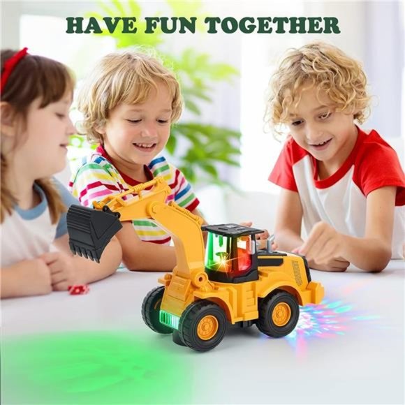 Construction Excavator Toy Kids Toy Digger Truck with Electric Universal Wheel - Picture 5 of 6